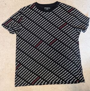 Calvin Klein graphic tee - mens large - black white & red